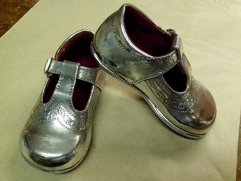 Cork Brass Baby Shoe Bronzing