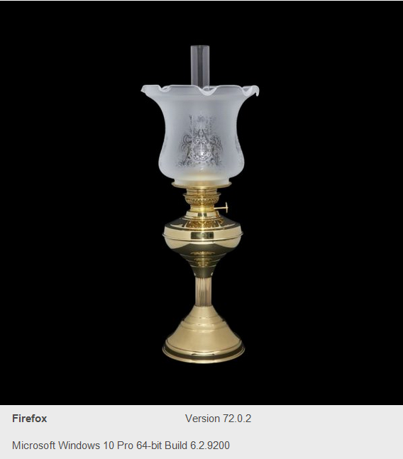 SOLID BRASS OIL LAMP