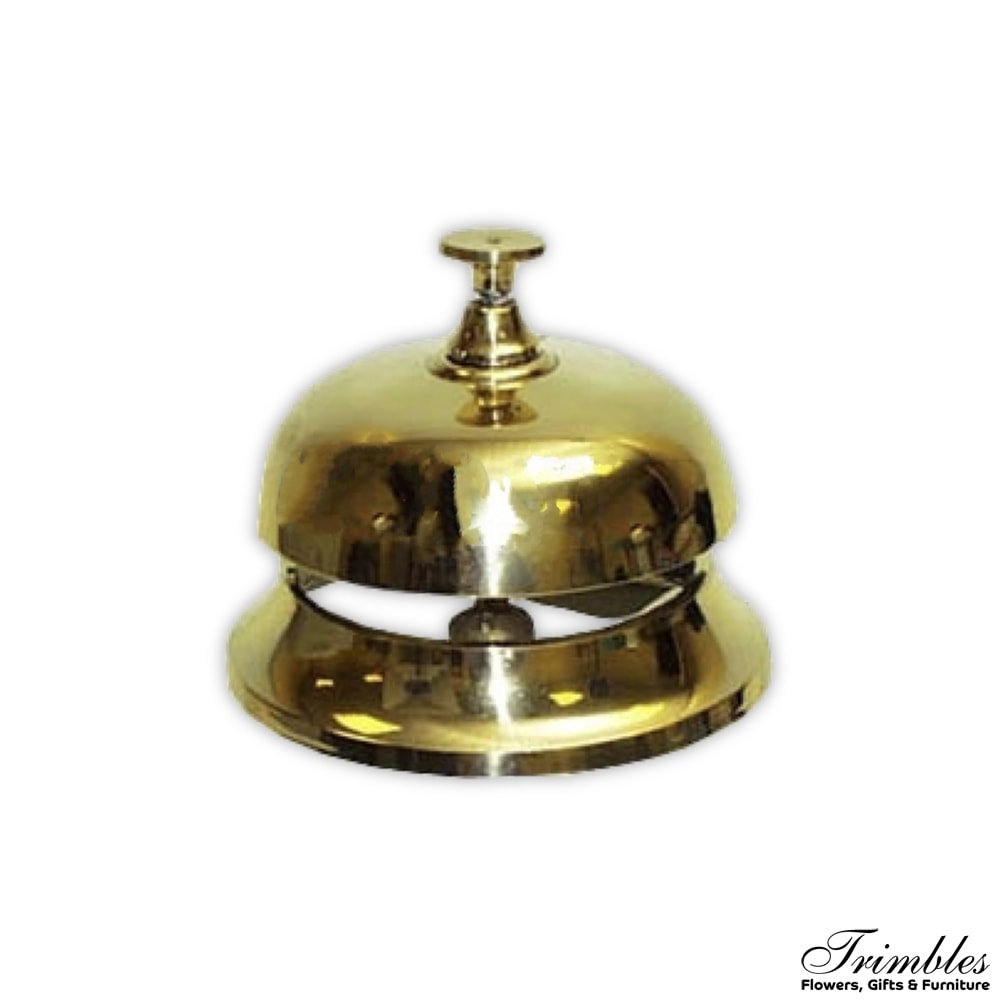 Desk Bell 2 Cork Brass